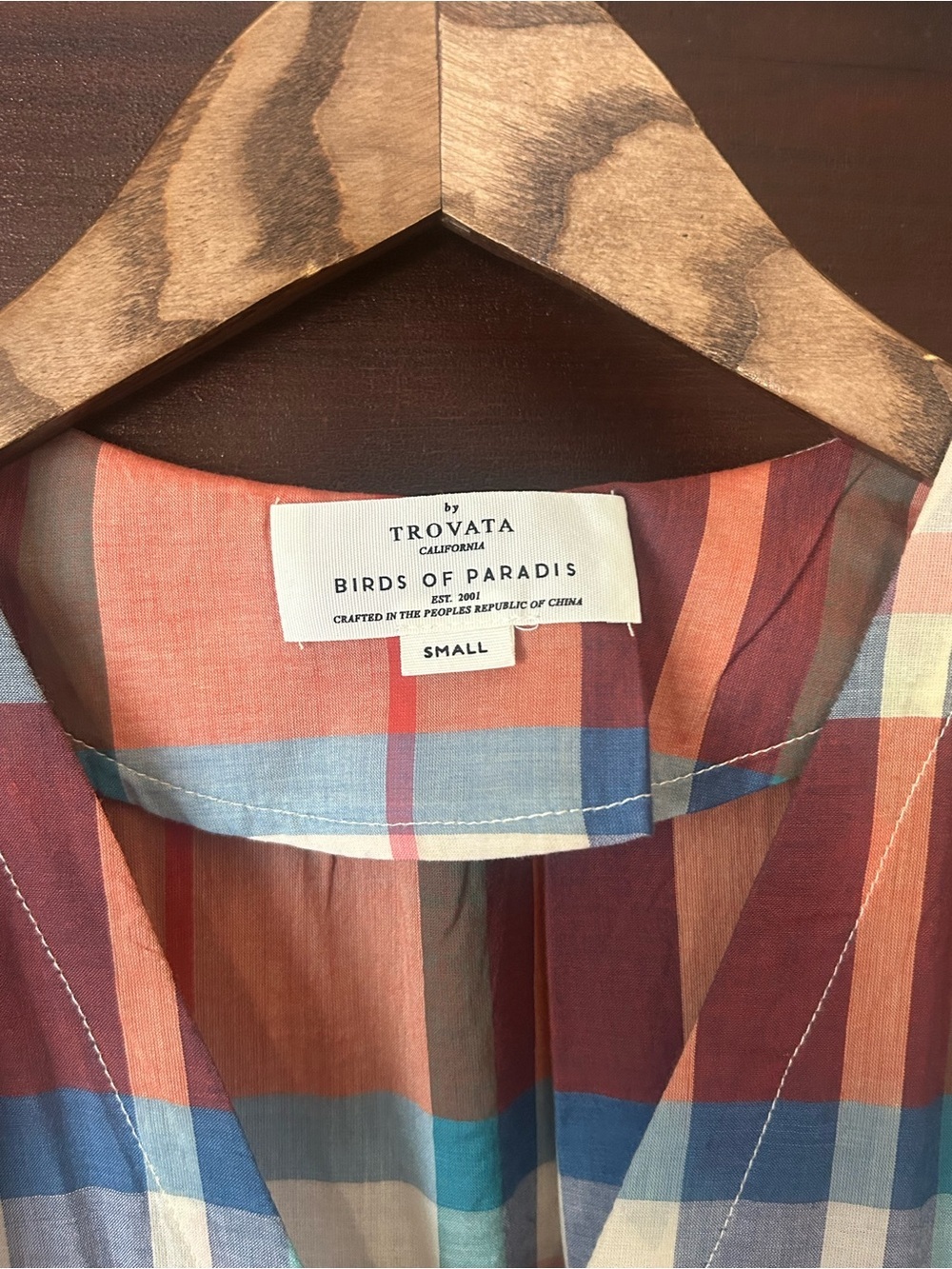 Trovata Birds of Paradis Kristi Dress Market Plaid Boho Flutter Sleeve Cottage - Picture 10 of 13
